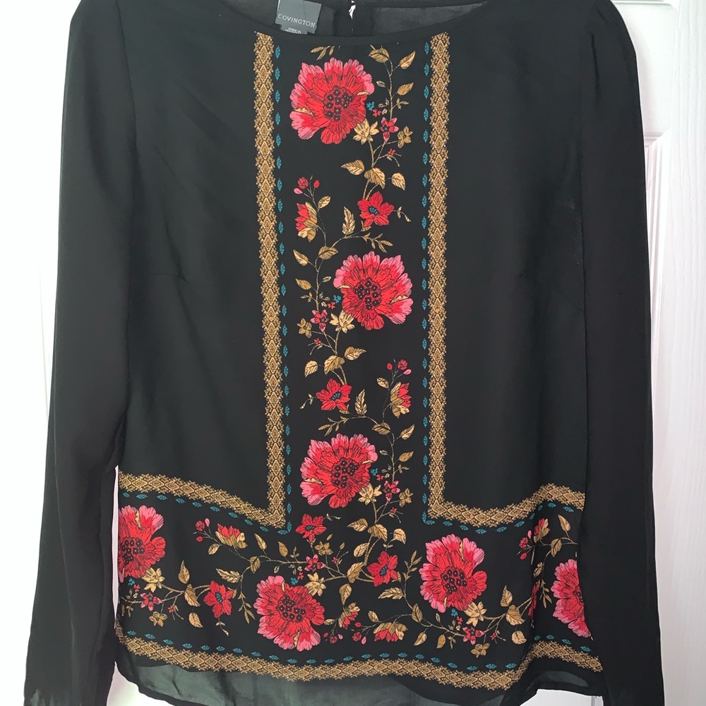Silky Floral Print Longsleeve